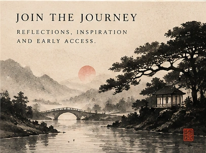 Join the Journey — peaceful bridge over a river